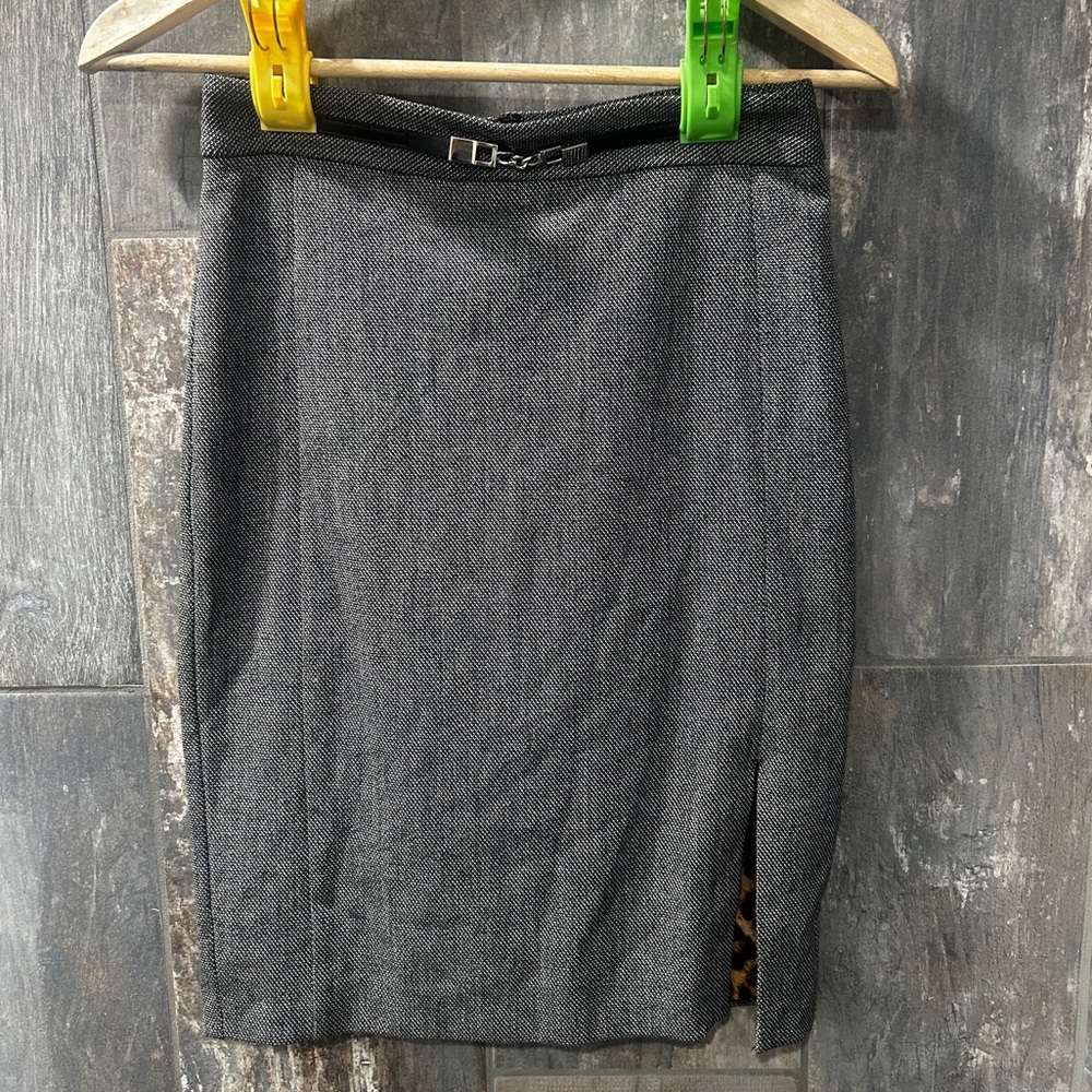 Express Dark Gray Pencil Skirt